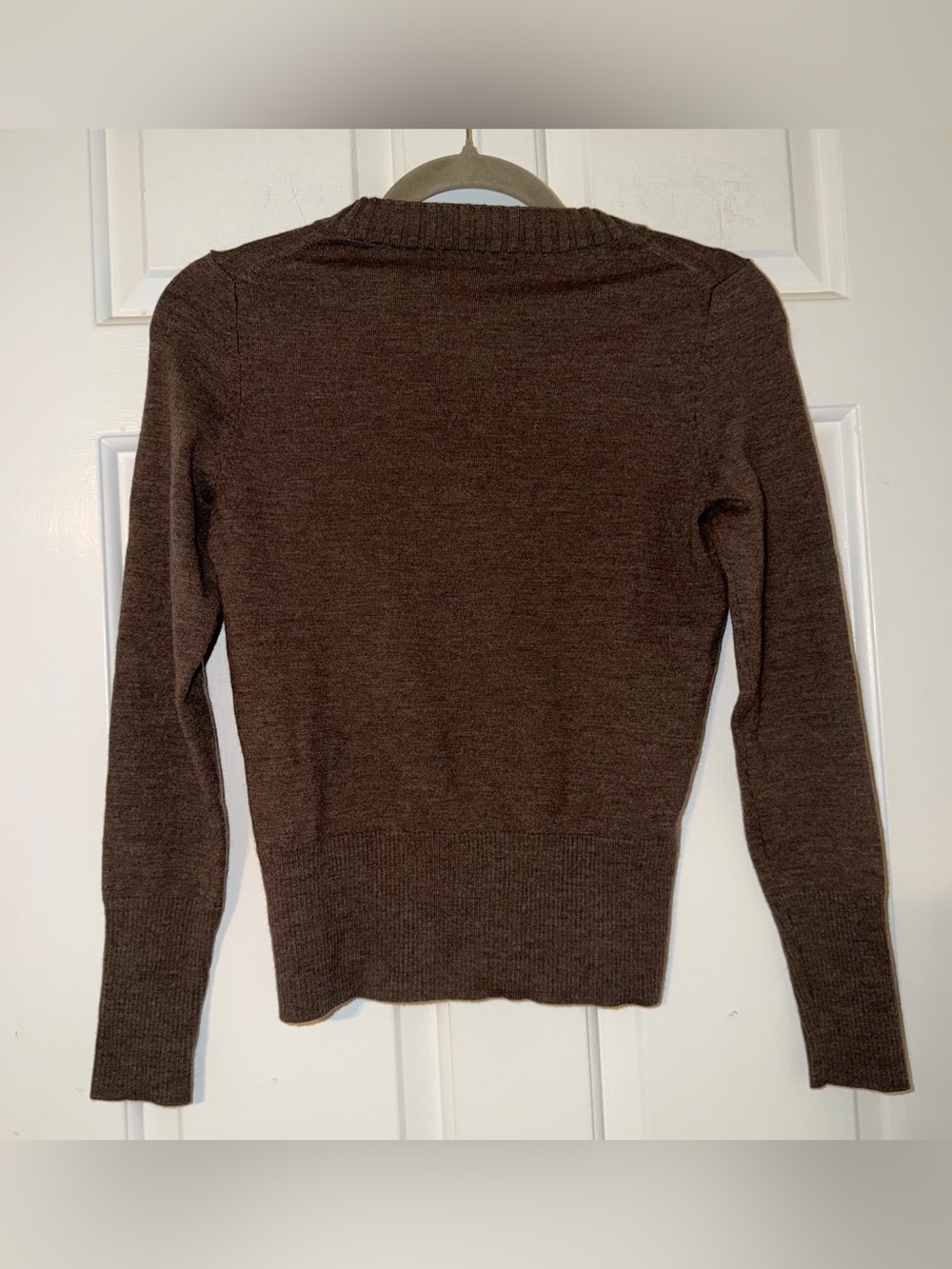 Banana Republic Brown extra fine Italian merino Button-Front cardigan sweater XS - Picture 6 of 12
